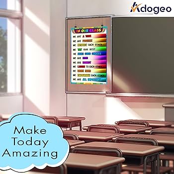 Amazon.co.jp: Adogeo 教室ルールポスター - クラス内ポスター